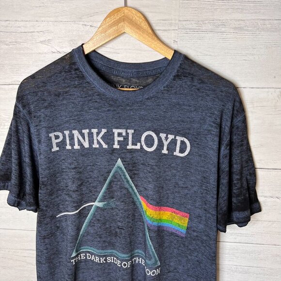 Pink Floyd T-Shirt Mens Size Large The Dark Side of the Moon Navy Band Music - Picture 7 of 15